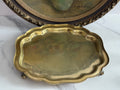 Brass Crested Footed Vanity Tray
