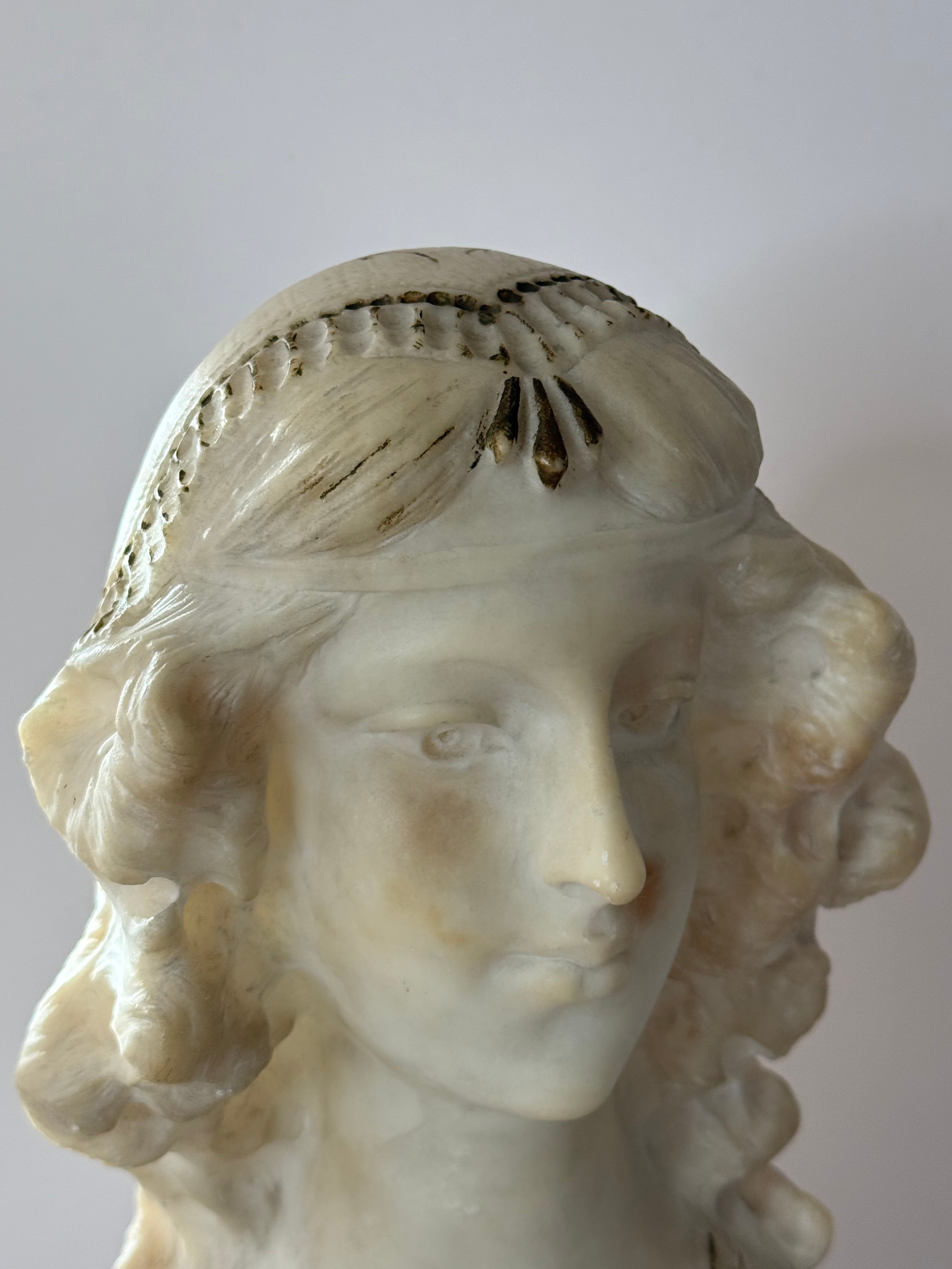 Art Nouveau Alabaster Bust