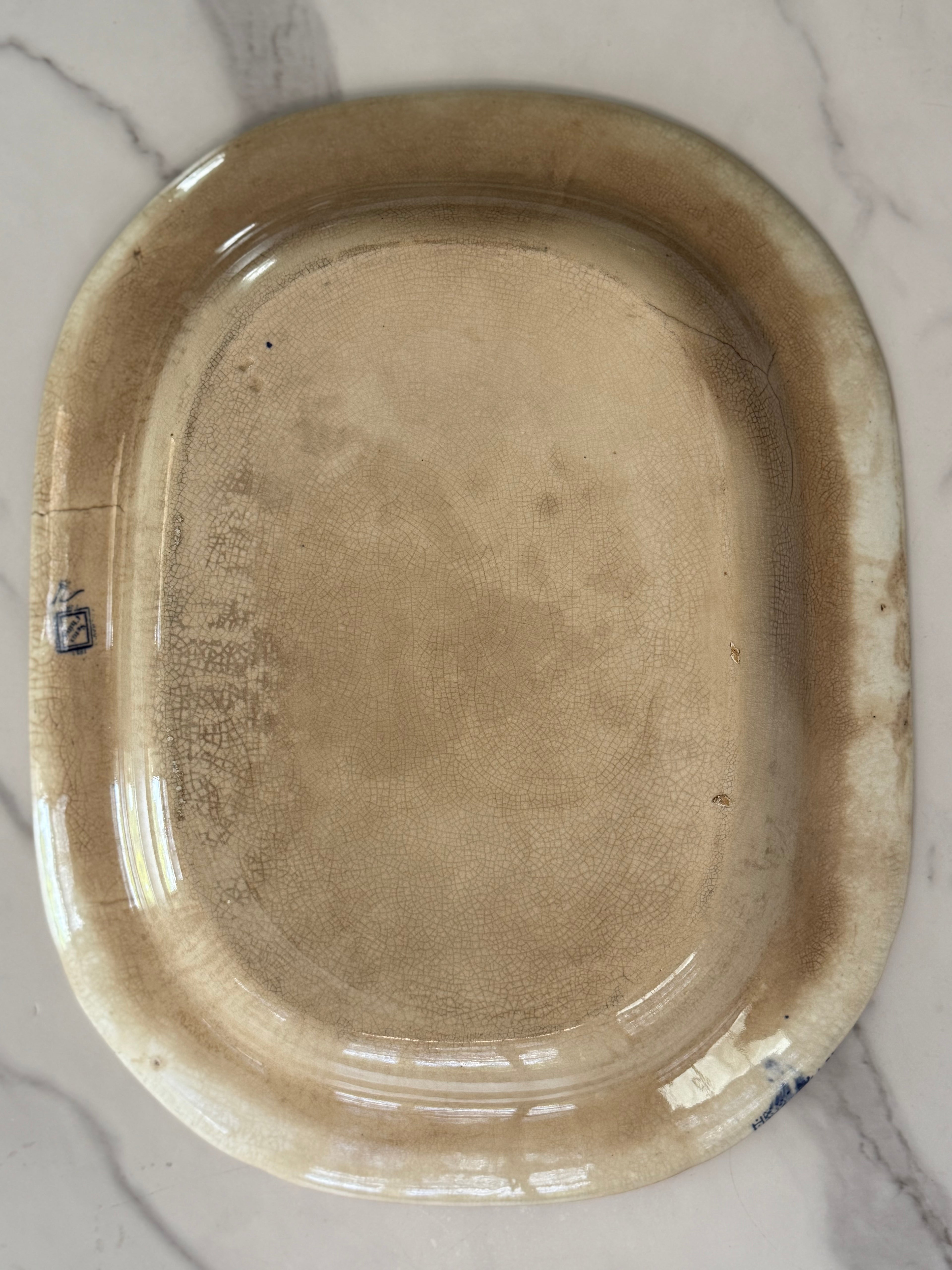 Antique Ridgway Blue Willow Platter