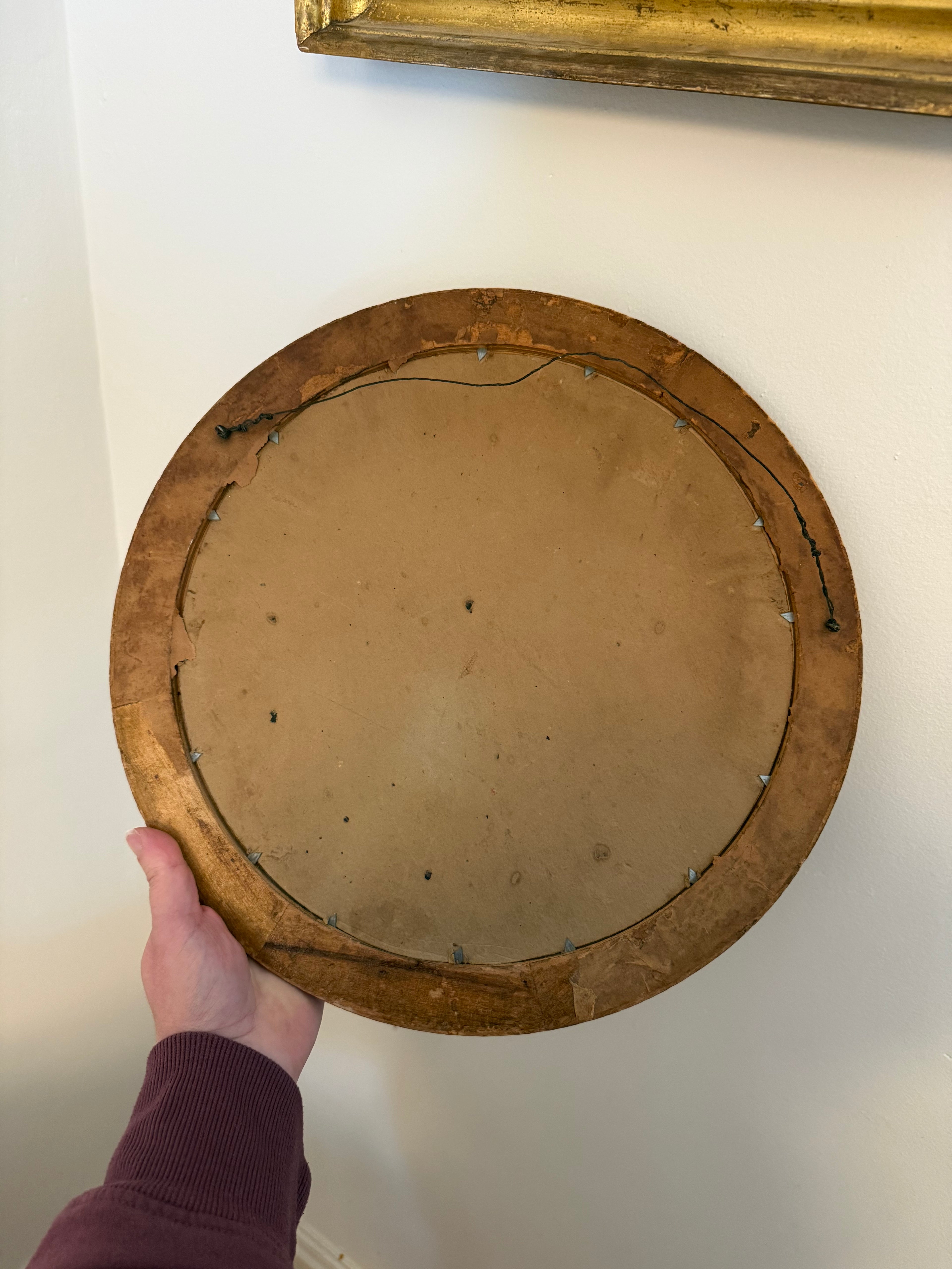 Antique Floral Painting, Oil on Board