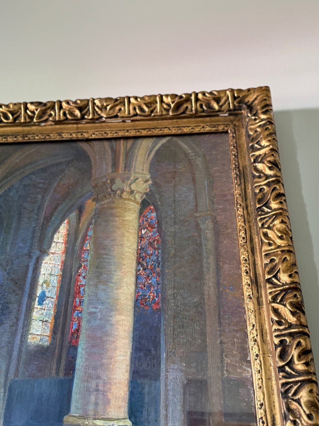 Antique Cathedral Interior Painting