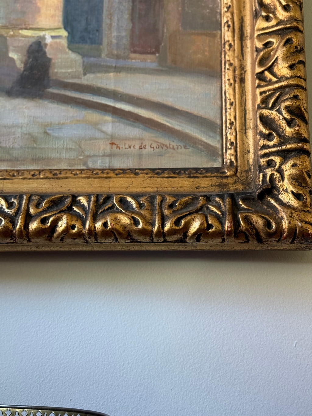 Antique Cathedral Interior Painting