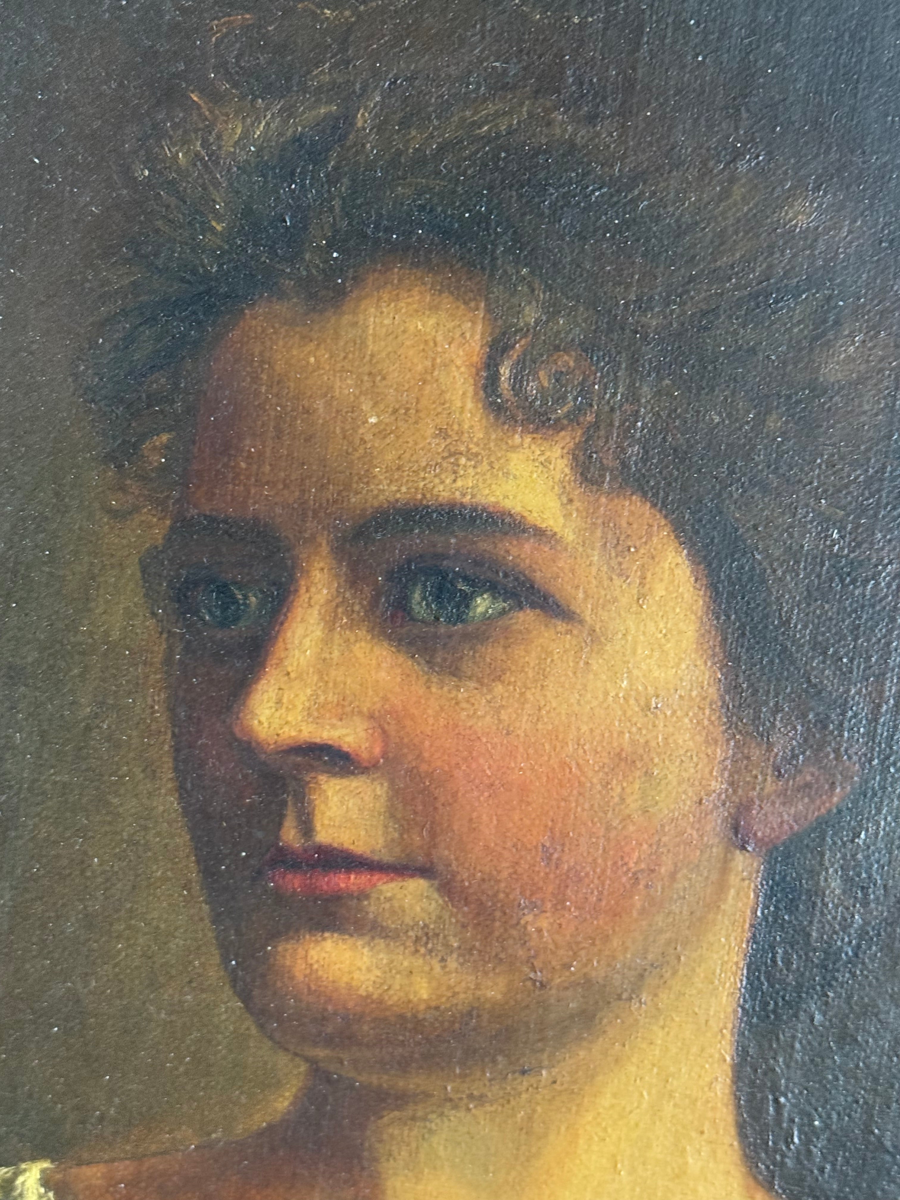 Antique Oval Portrait of a Lady