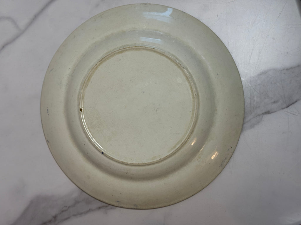 Antique Asiatic Pheasant Blue Staffordshire Transferware Plate