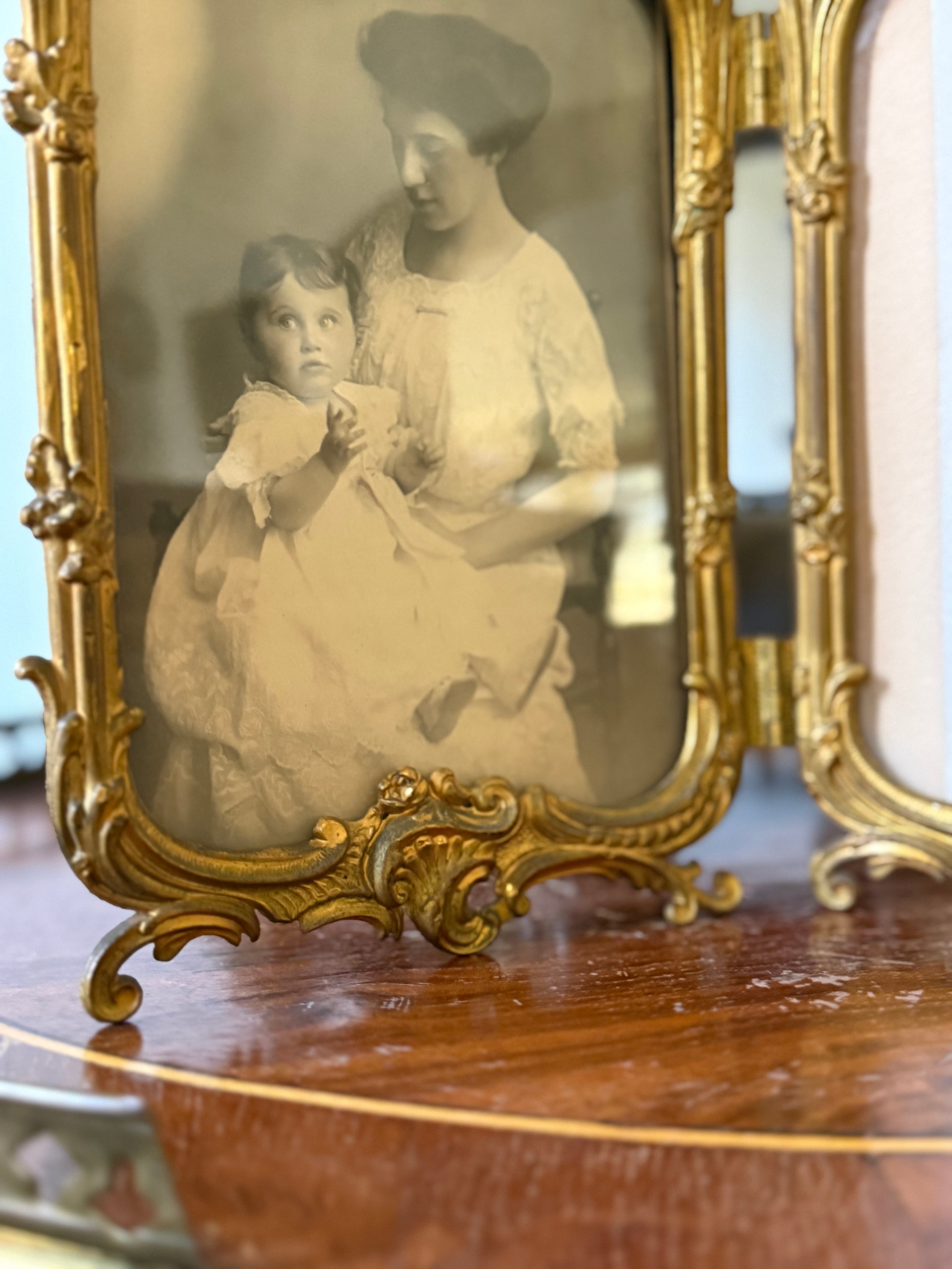 Antique Double Ormolu Frame