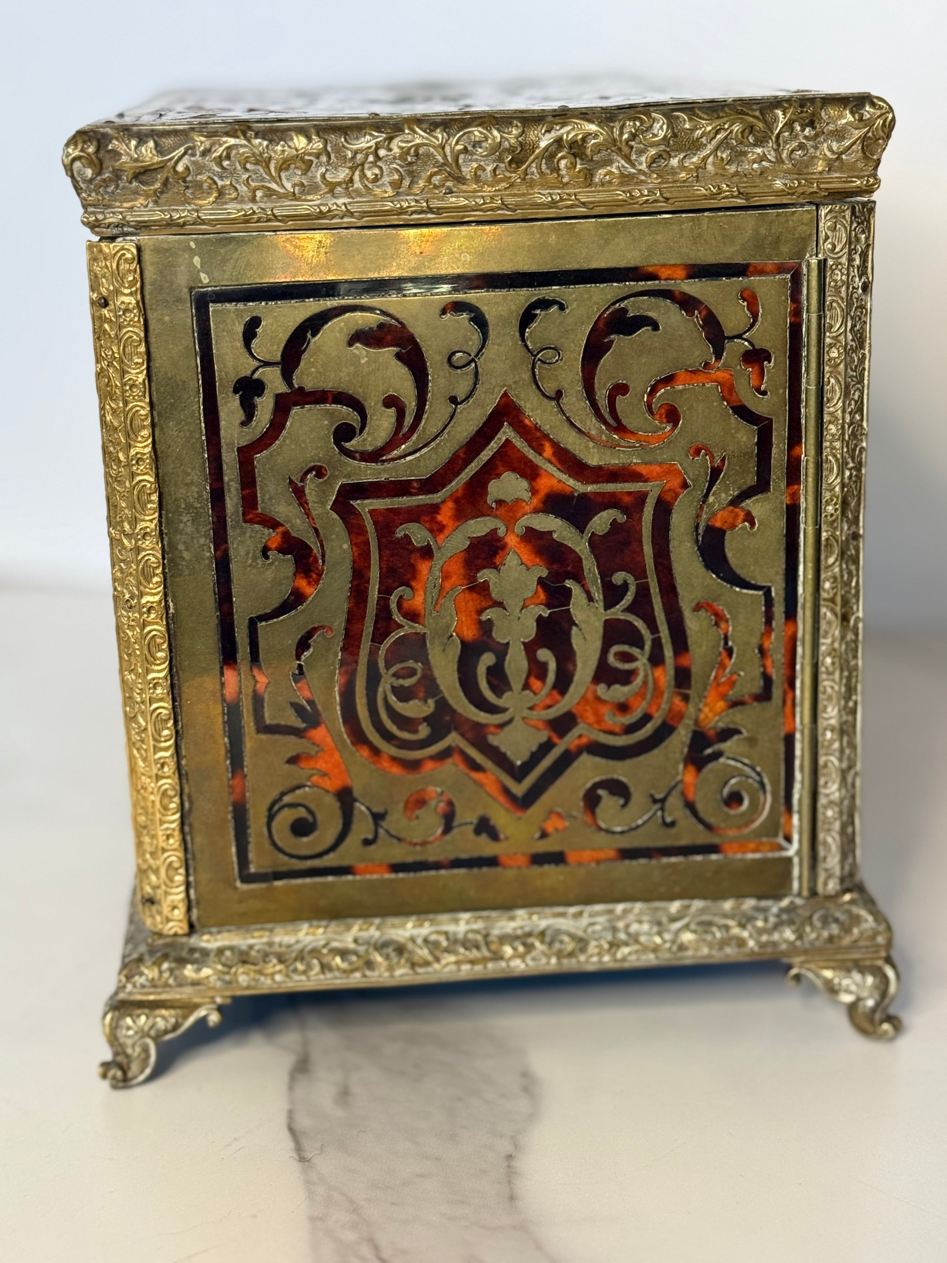 Antique Boulle Napoleon III Marquetry Box