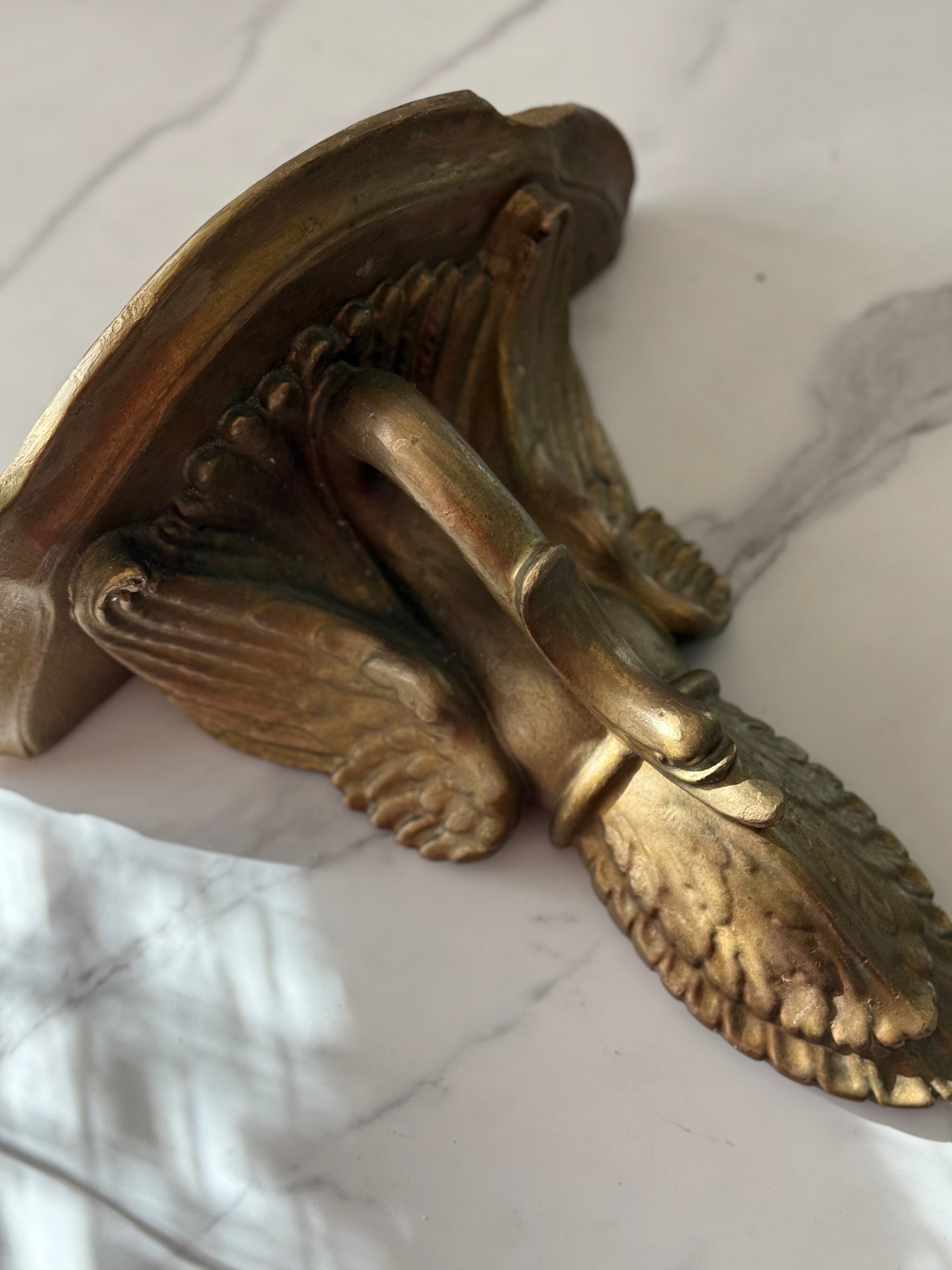 Vintage Gilt Swan Shelf