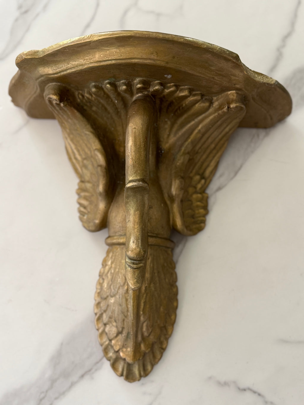 Vintage Gilt Swan Shelf