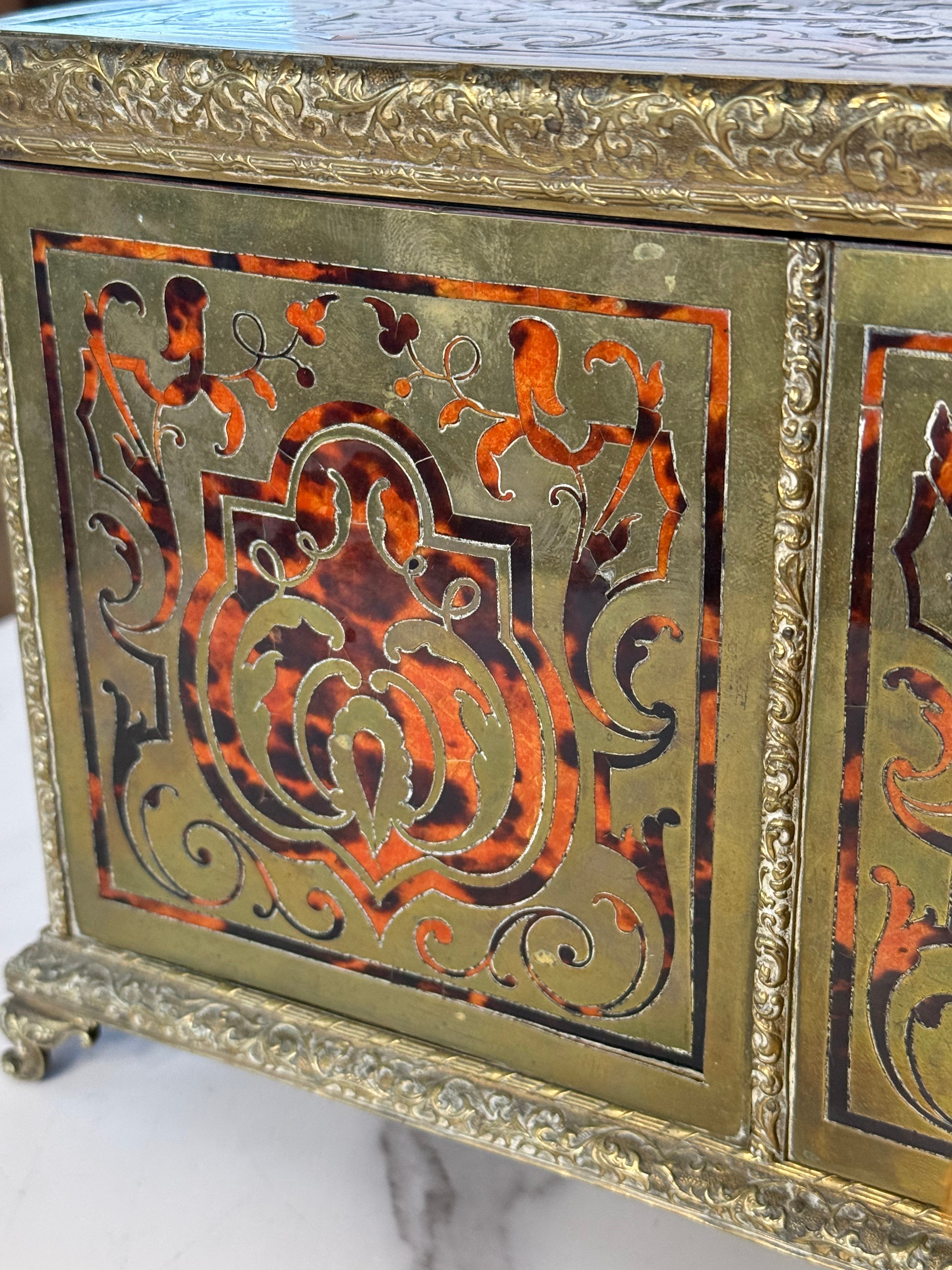 Antique Boulle Napoleon III Marquetry Box