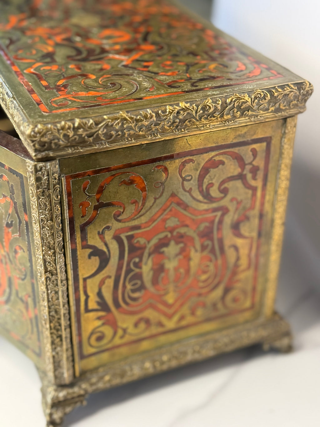 Antique Boulle Napoleon III Marquetry Box
