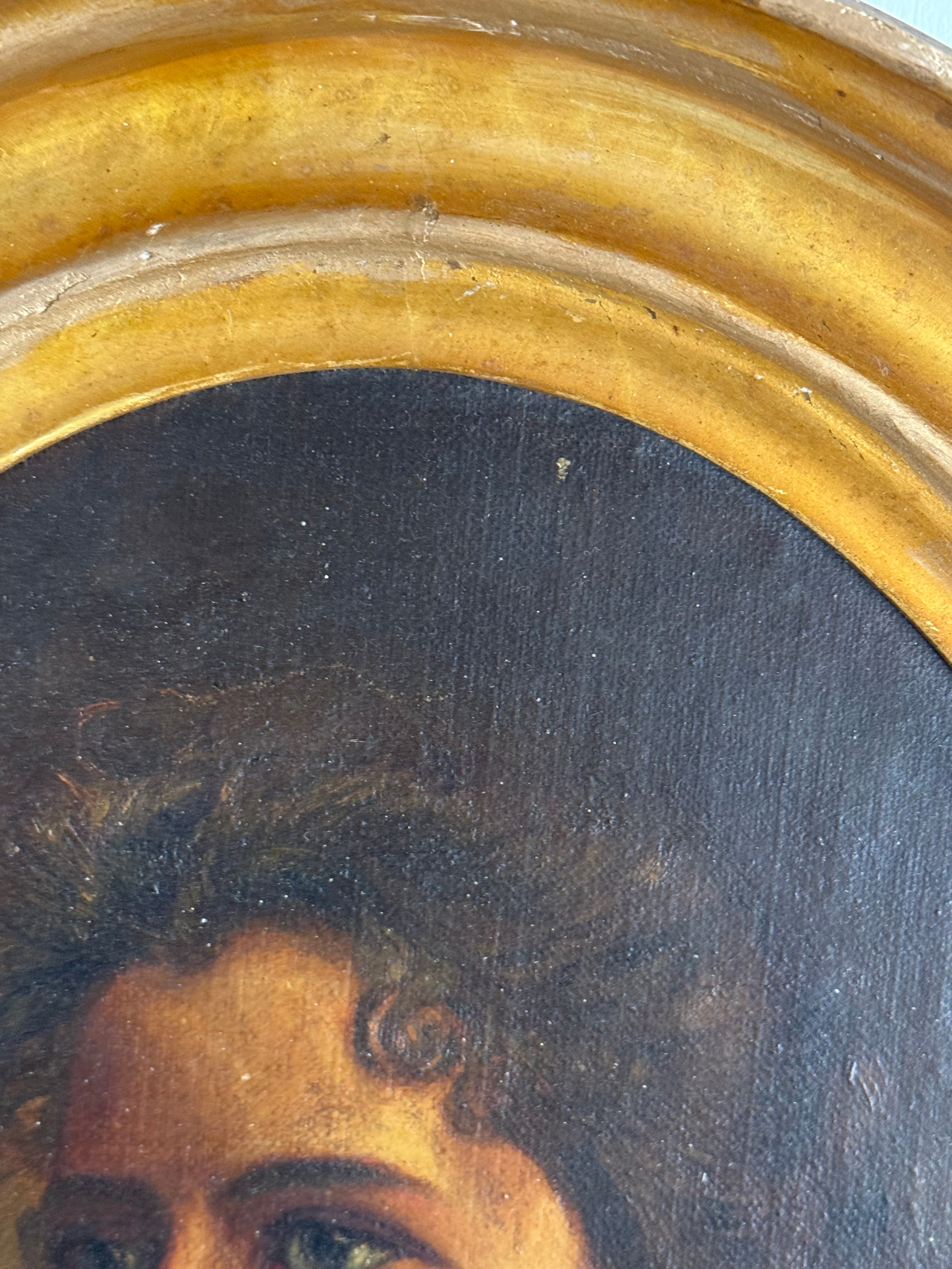 Antique Oval Portrait of a Lady