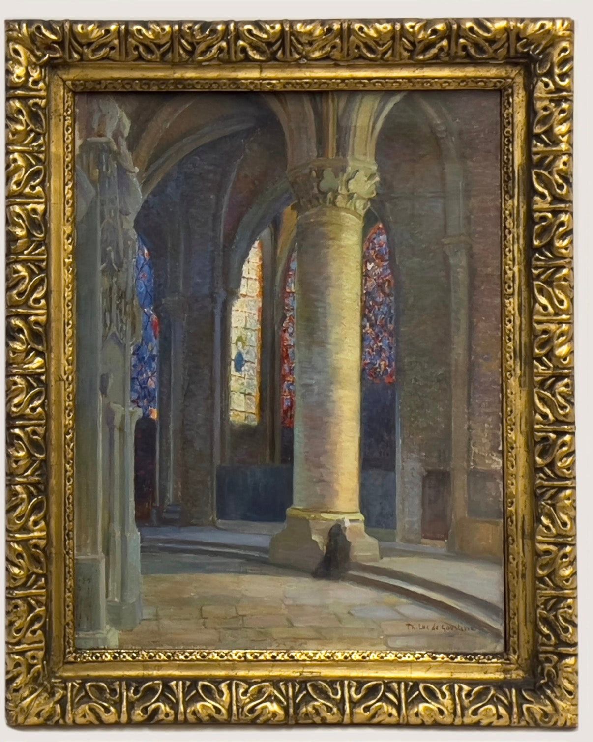 Antique Cathedral Interior Painting