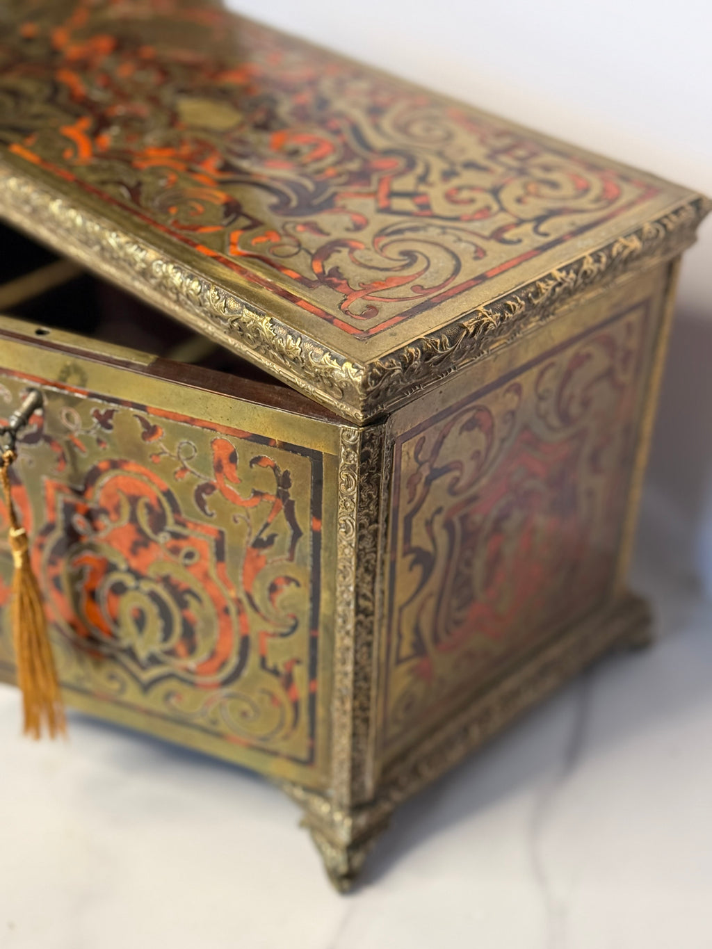 Antique Boulle Napoleon III Marquetry Box