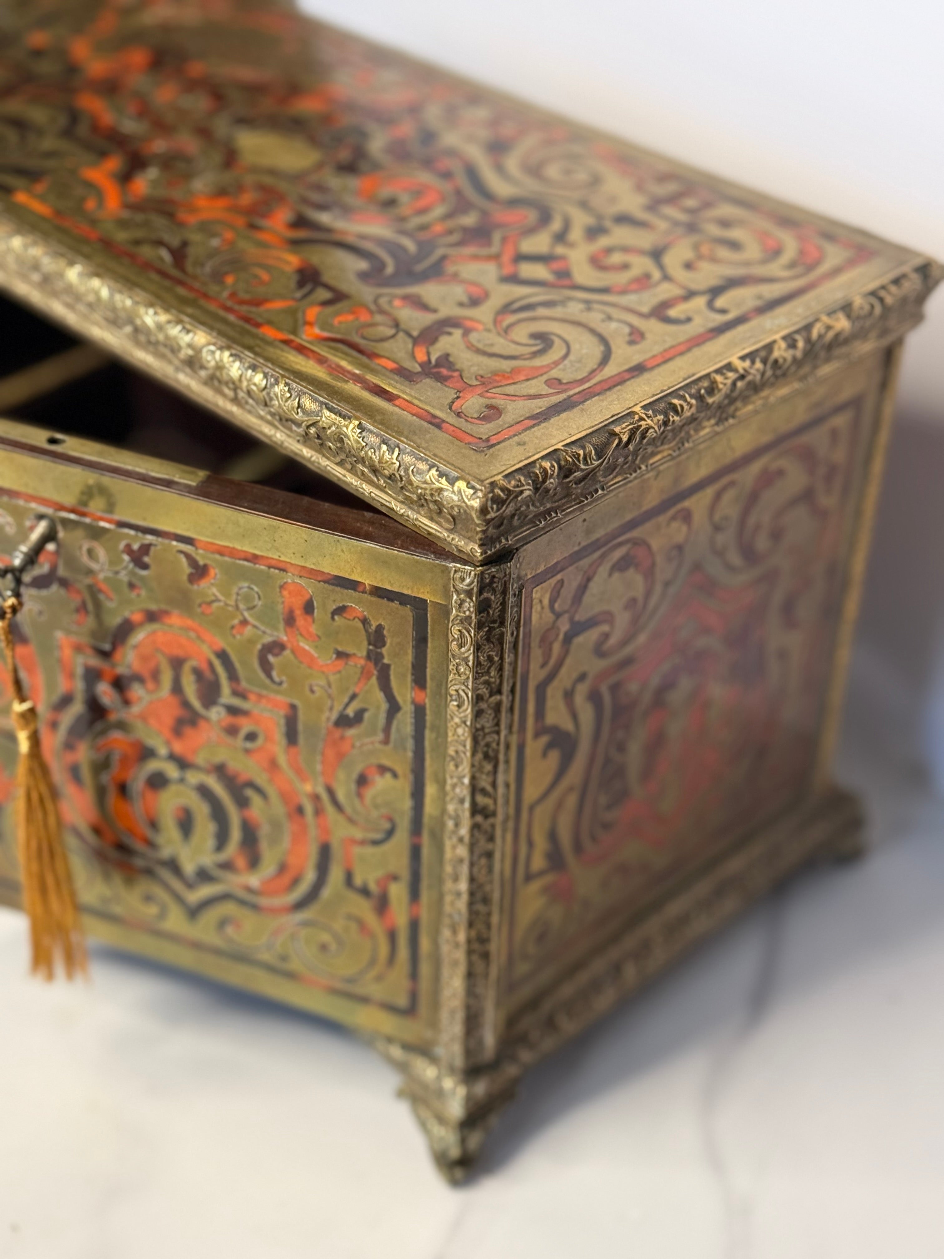 Antique Boulle Napoleon III Marquetry Box