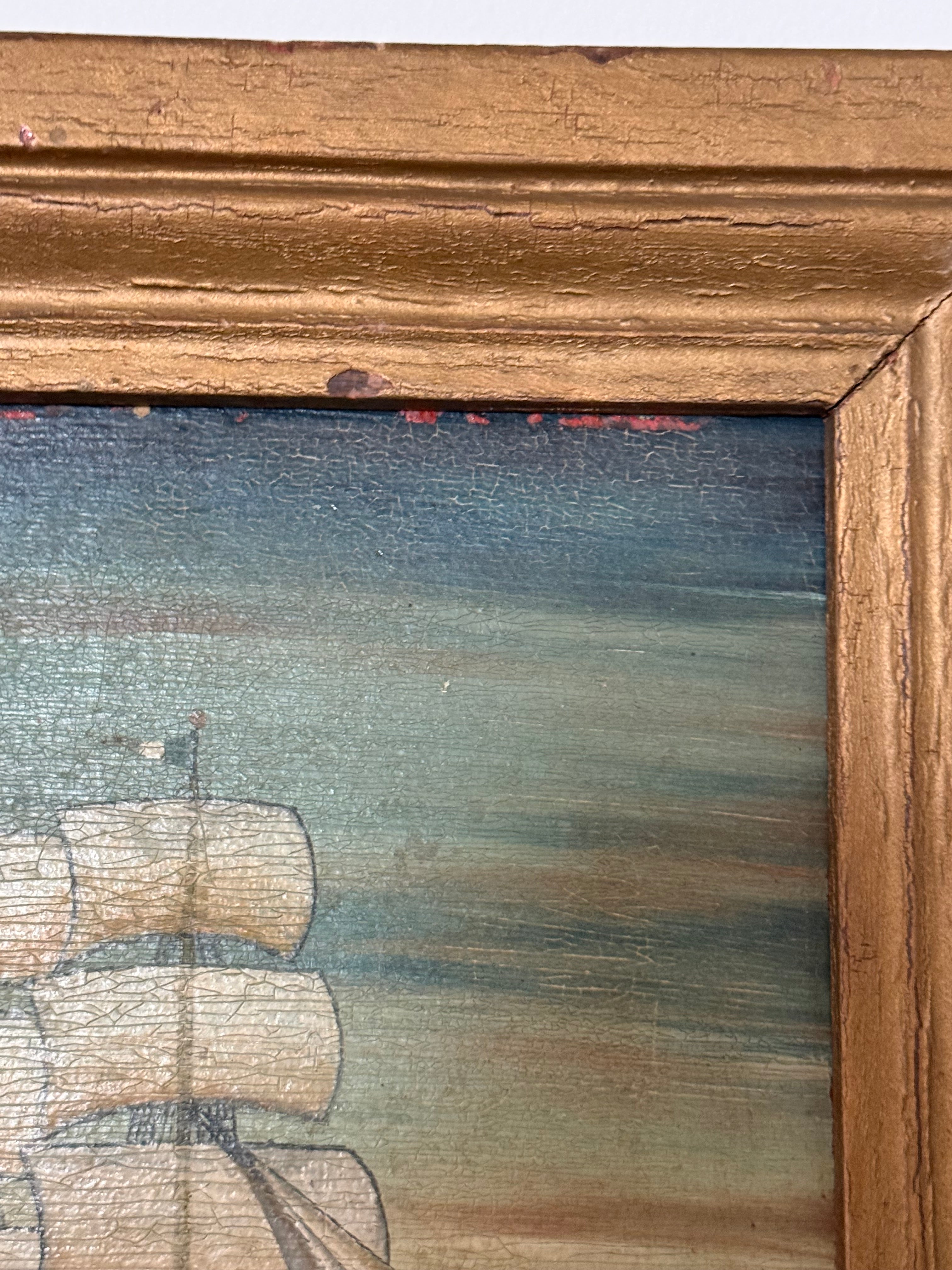 Vintage Painting of a Clipper Ship