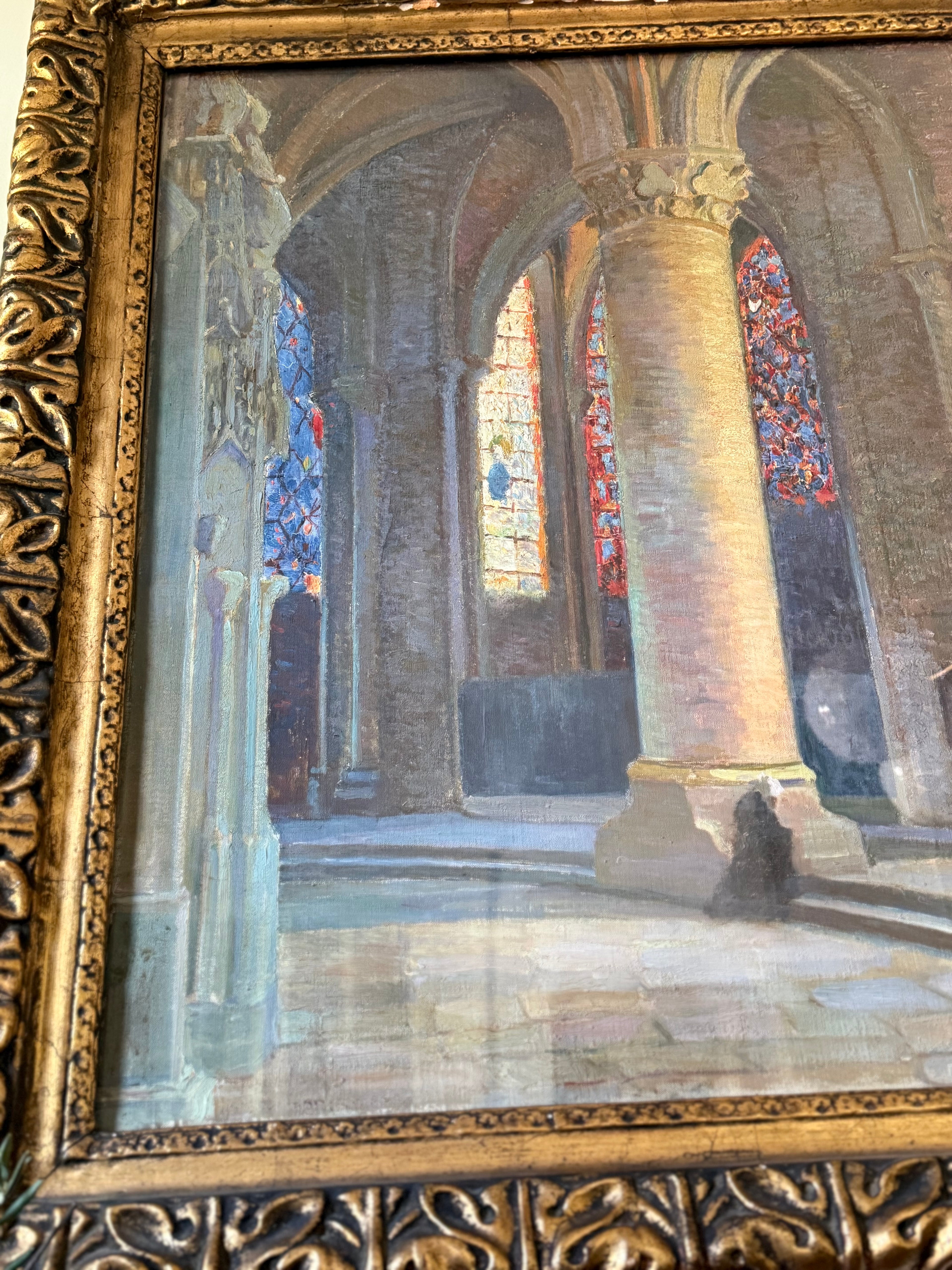 Antique Cathedral Interior Painting