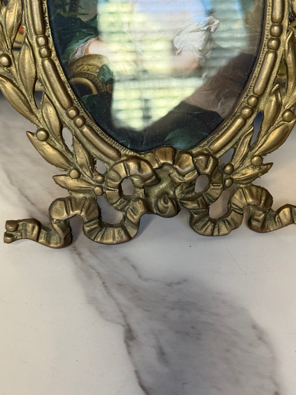 Victorian Cast Brass Picture Frame