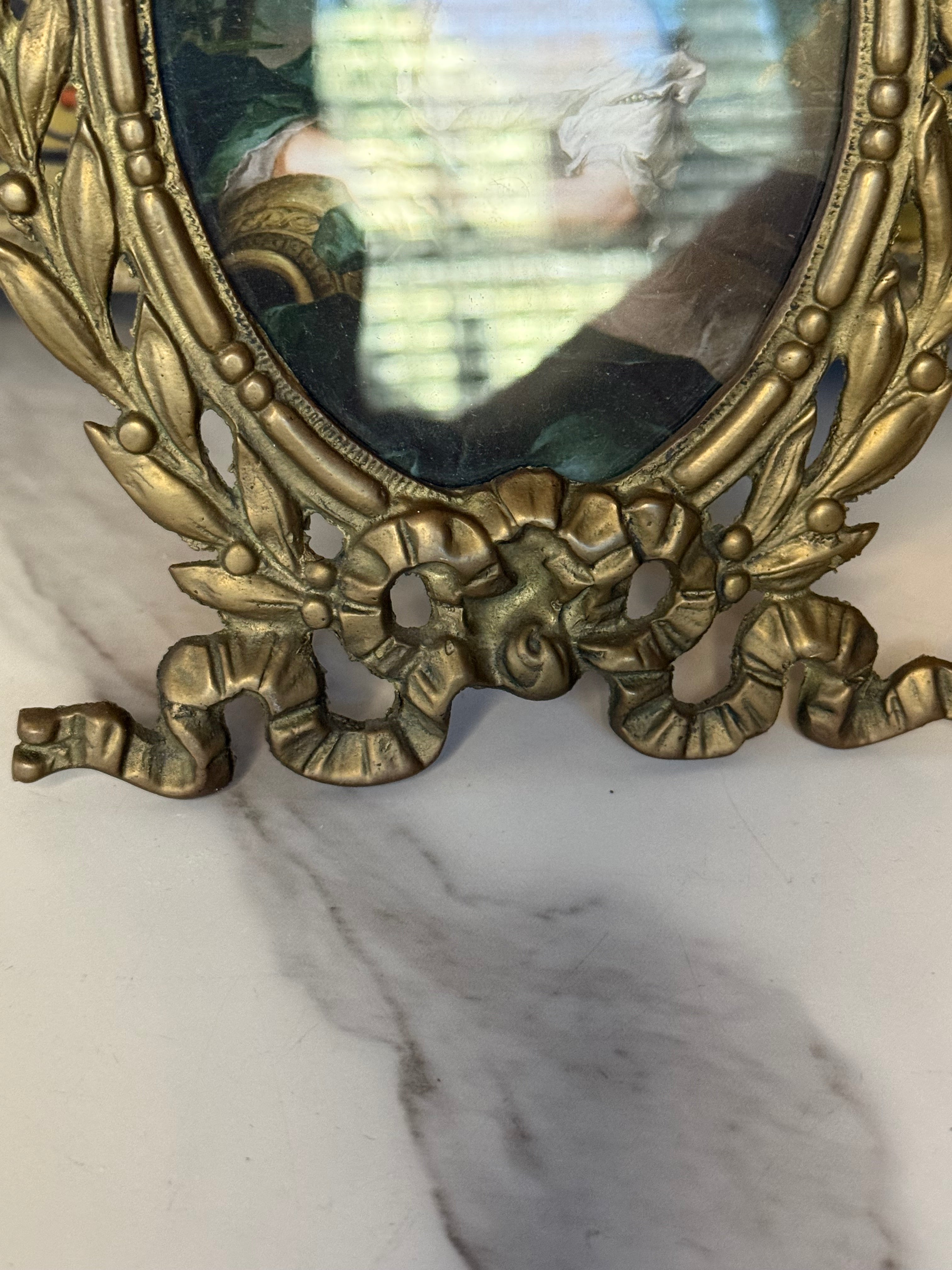 Victorian Cast Brass Picture Frame