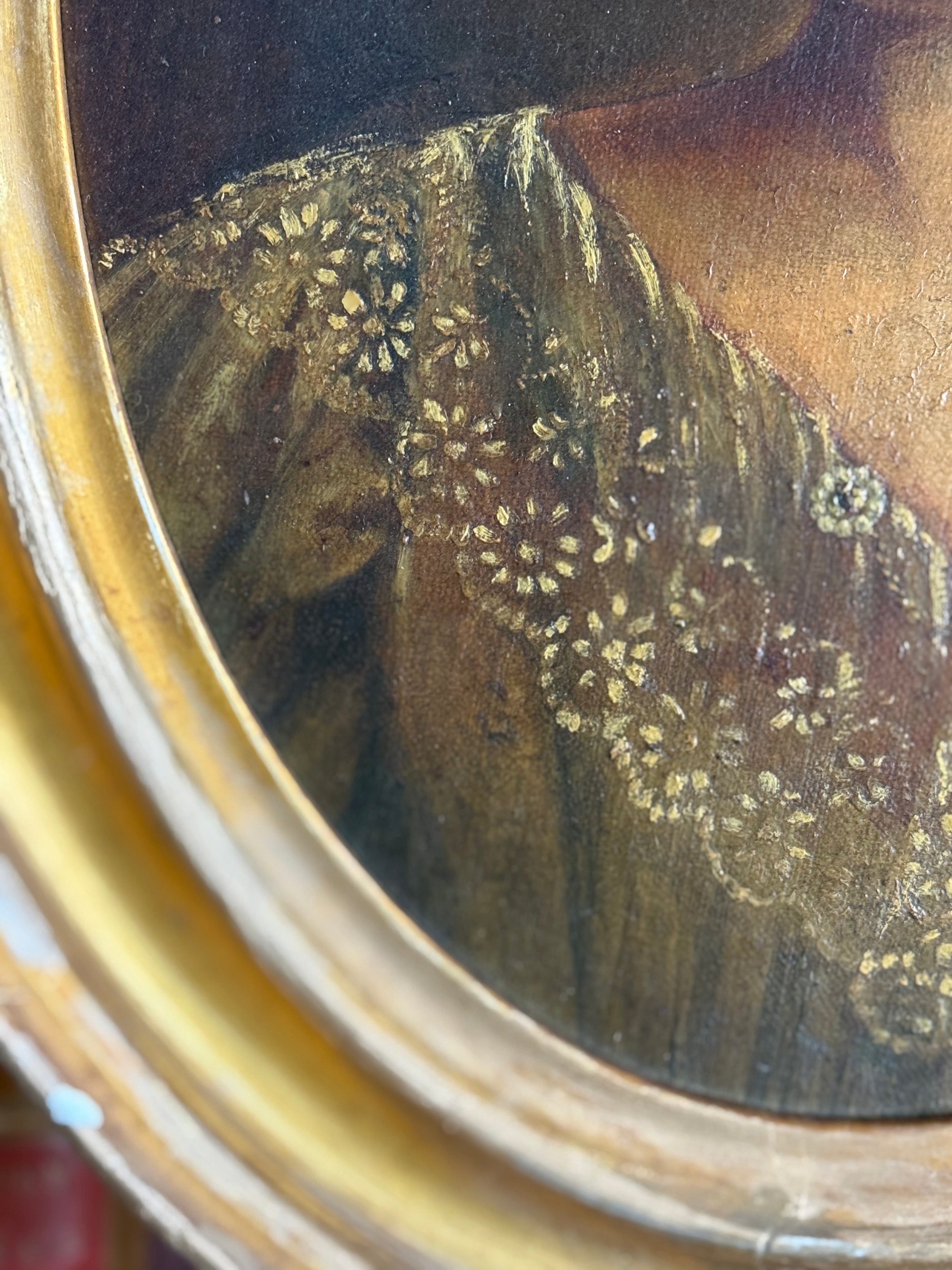 Antique Oval Portrait of a Lady