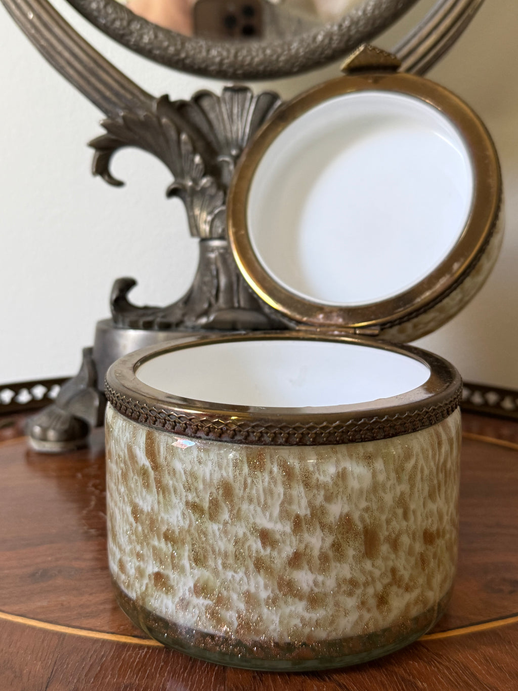 Mid-Century Murano Aventurine Casket Box