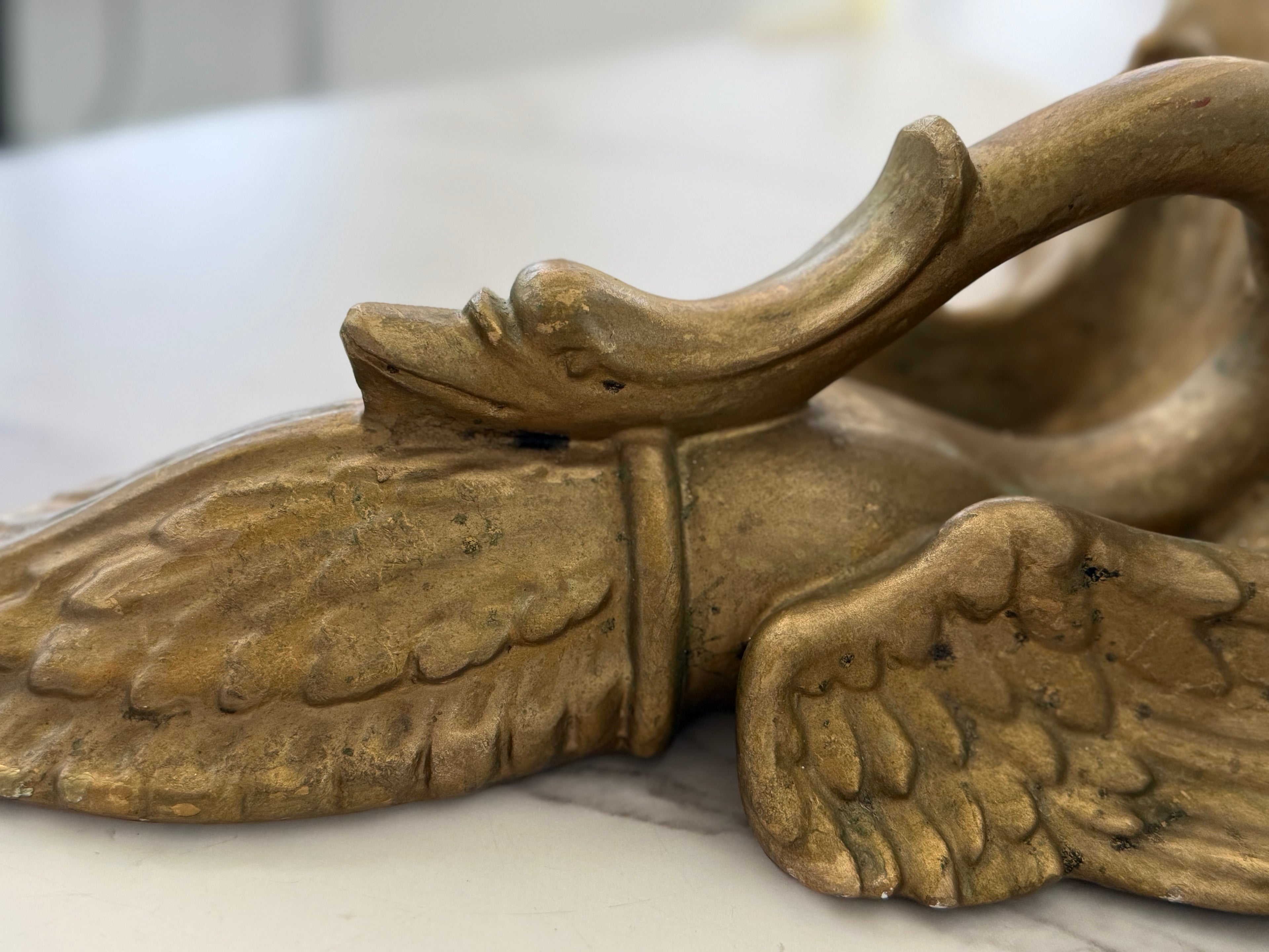 Vintage Gilt Swan Shelf