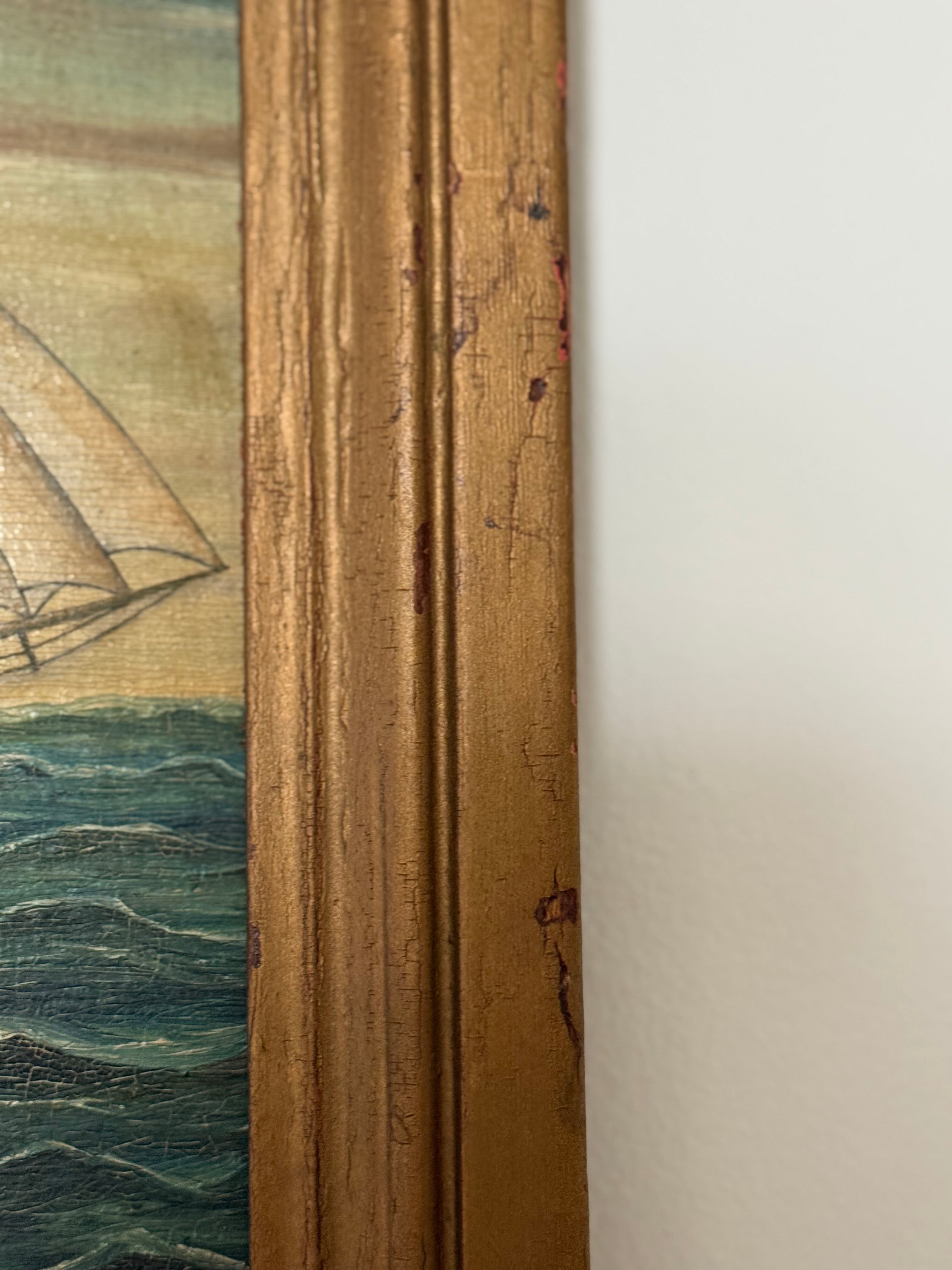 Vintage Painting of a Clipper Ship
