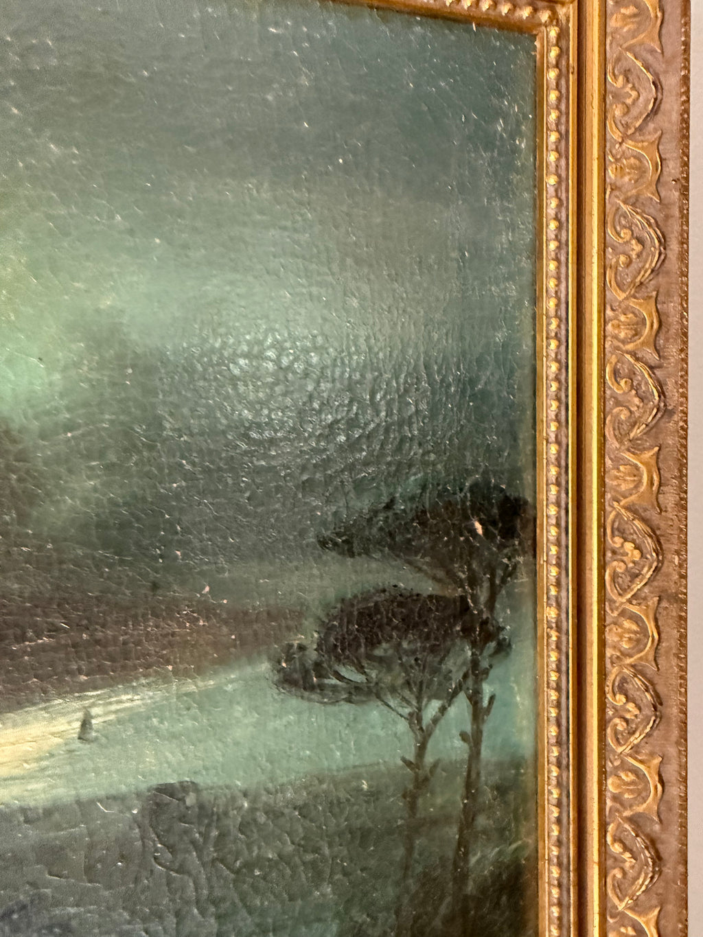 19th Century Eruption of Vesuvius Oil on Canvas