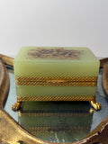 Citrine Opaline Footed Casket Box