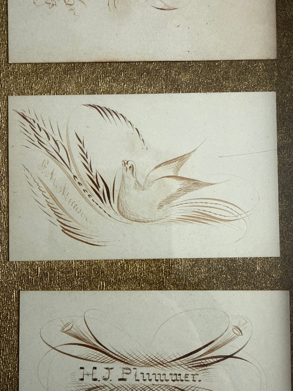 Late 19th century engraver’s calling card sample display