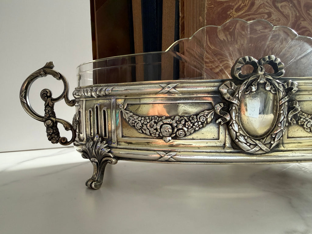 French Louis XVI–Style Silver-Plated Centerpiecee