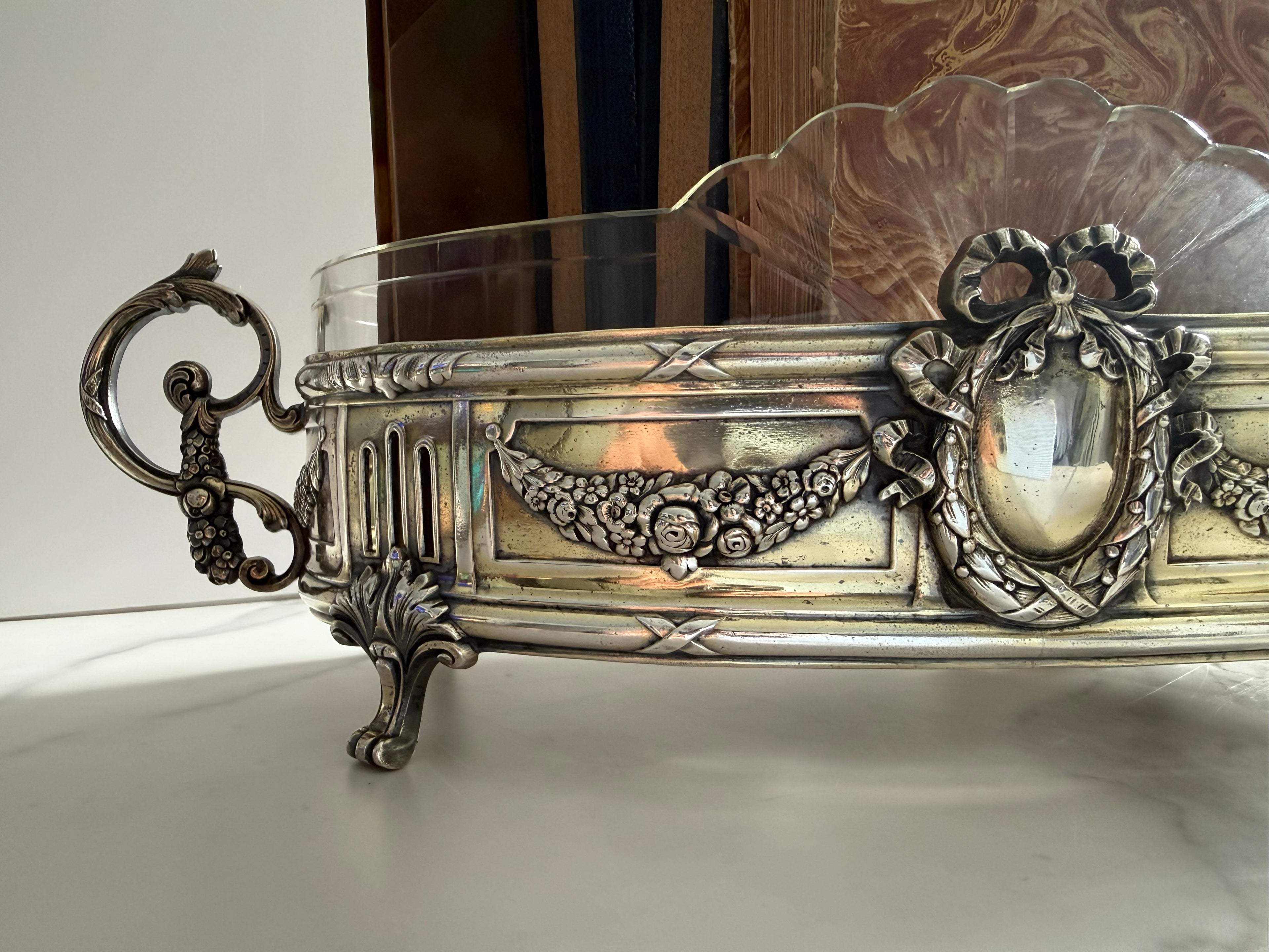 French Louis XVI–Style Silver-Plated Centerpiecee