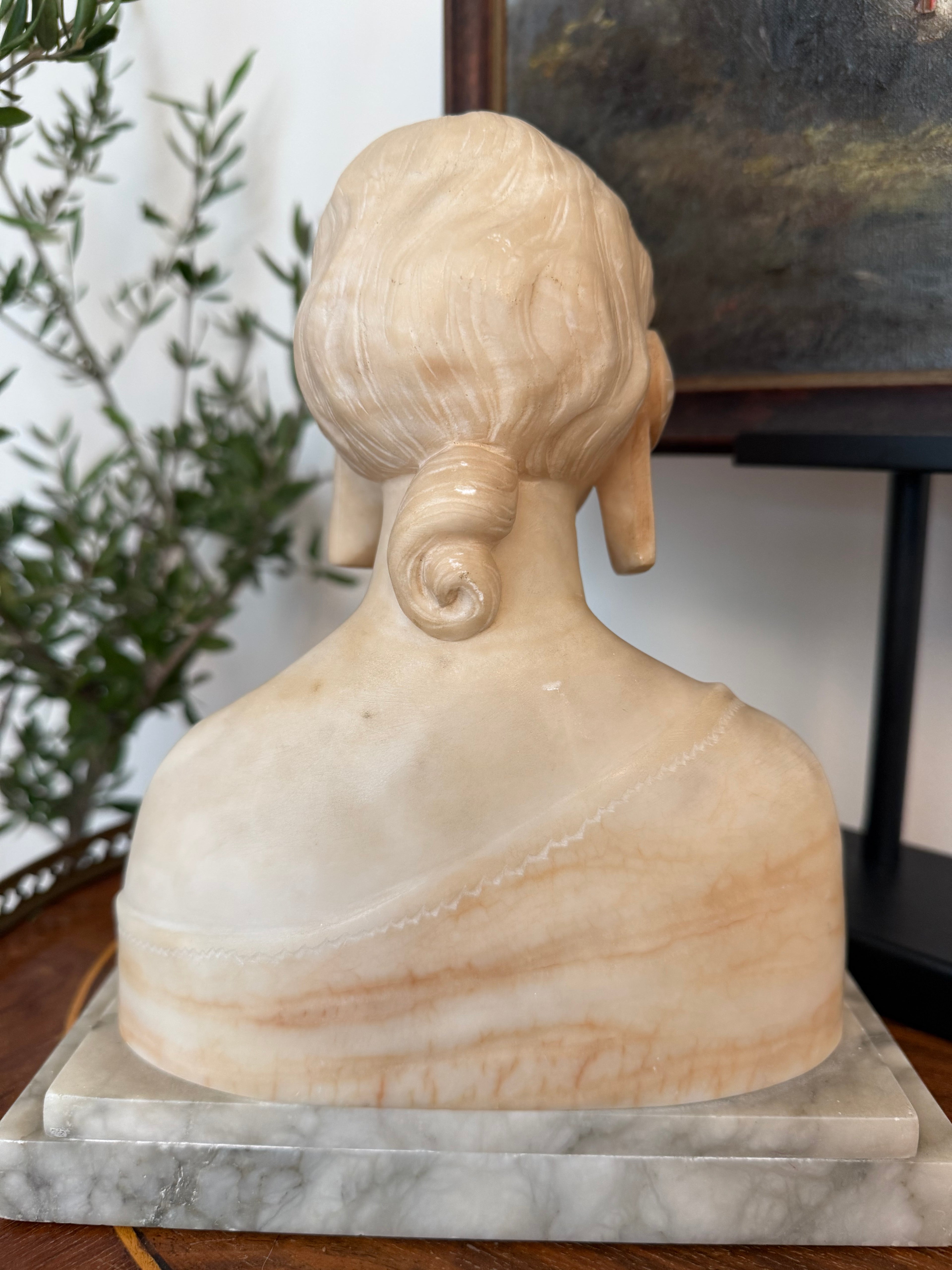 Art Deco Alabaster Bust of Salome