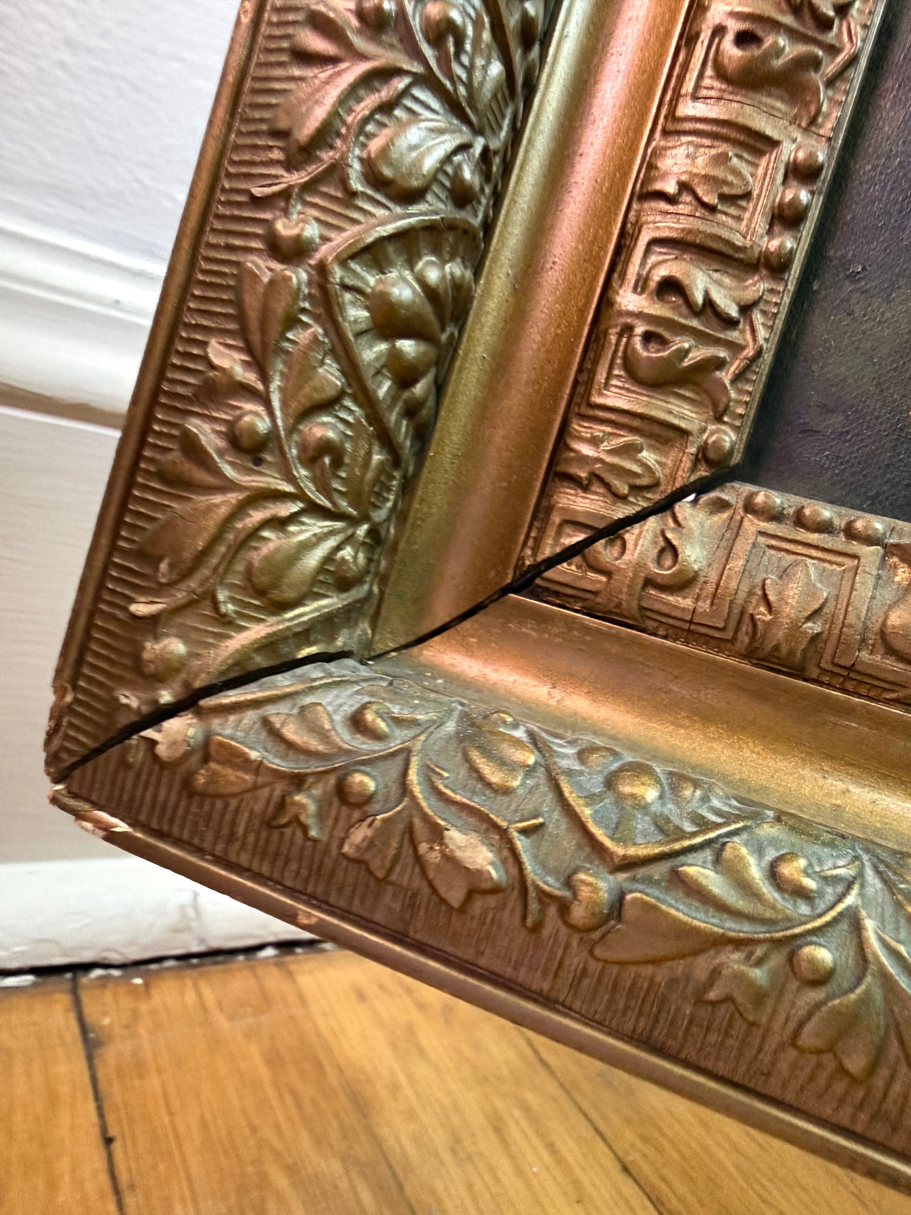 Early 20th Century Pastoral Scene with Cows, Oil on Canvas