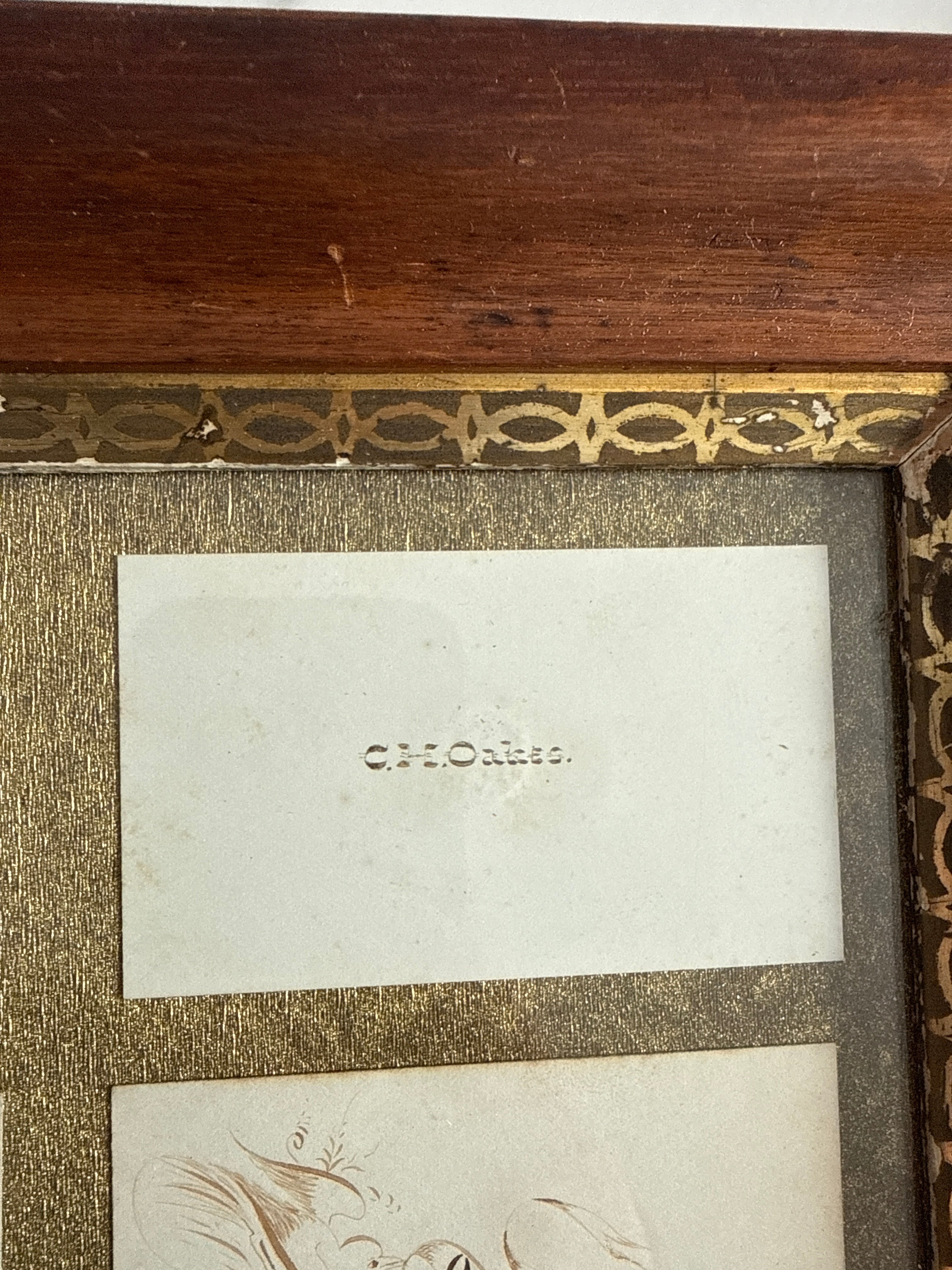 Late 19th century engraver’s calling card sample display