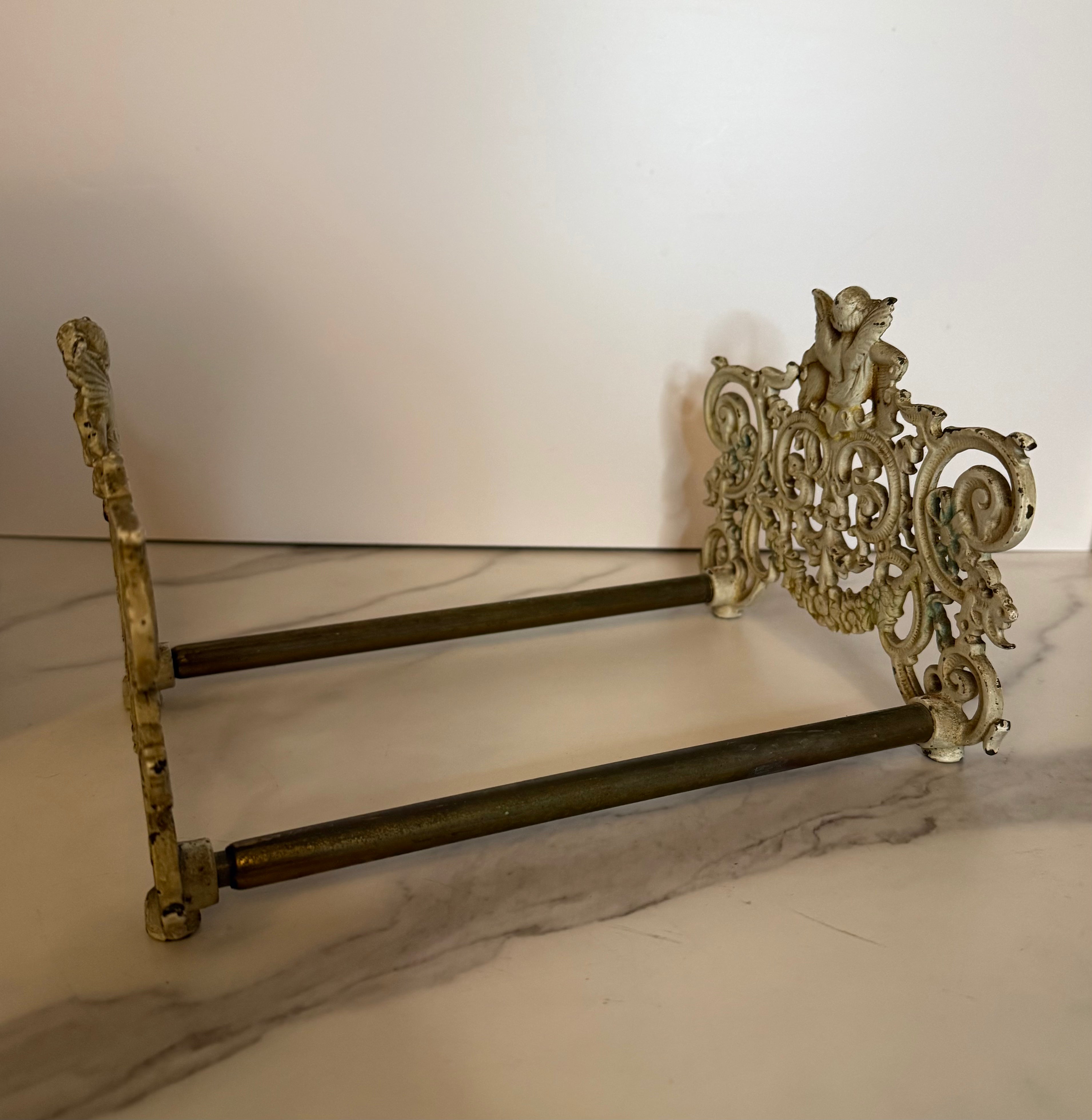 Victorian Cast Metal Cherub Book Slide