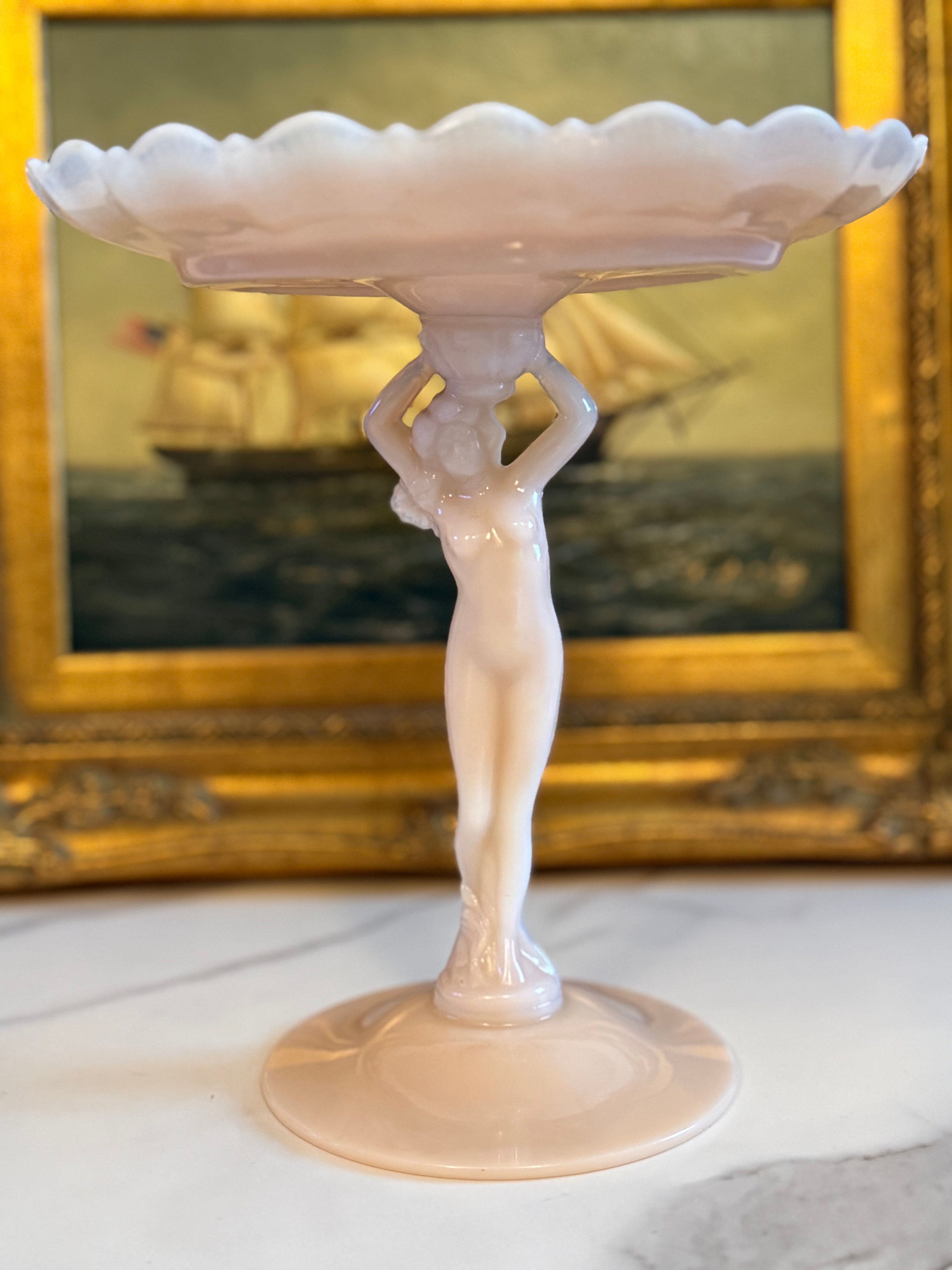 Cambridge Crown Tuscan Figural Compote