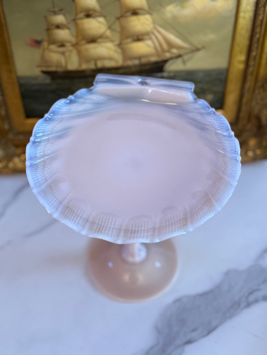 Cambridge Crown Tuscan Figural Compote