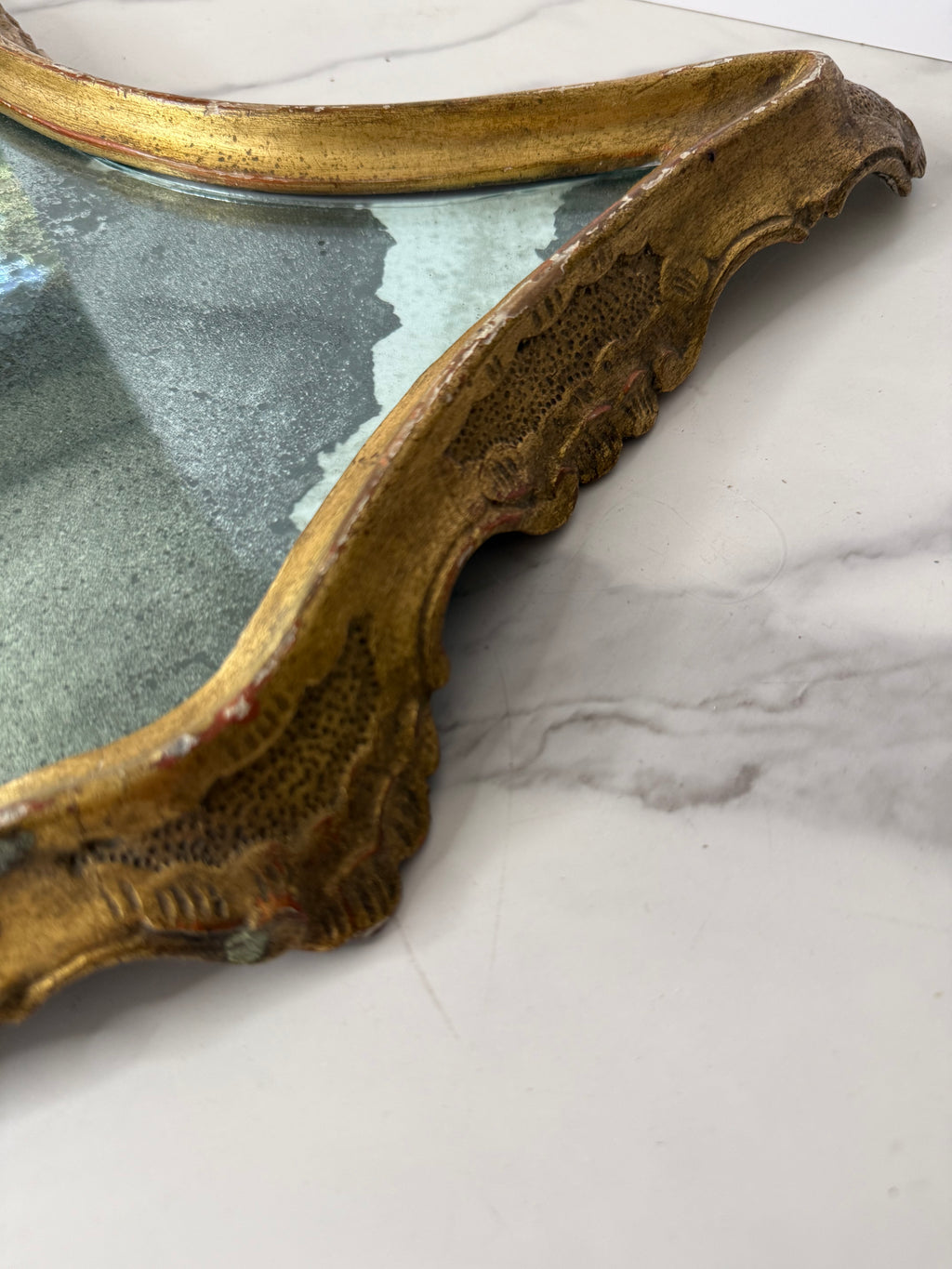 Pair of Antique Giltwood Mirrored Plateaus