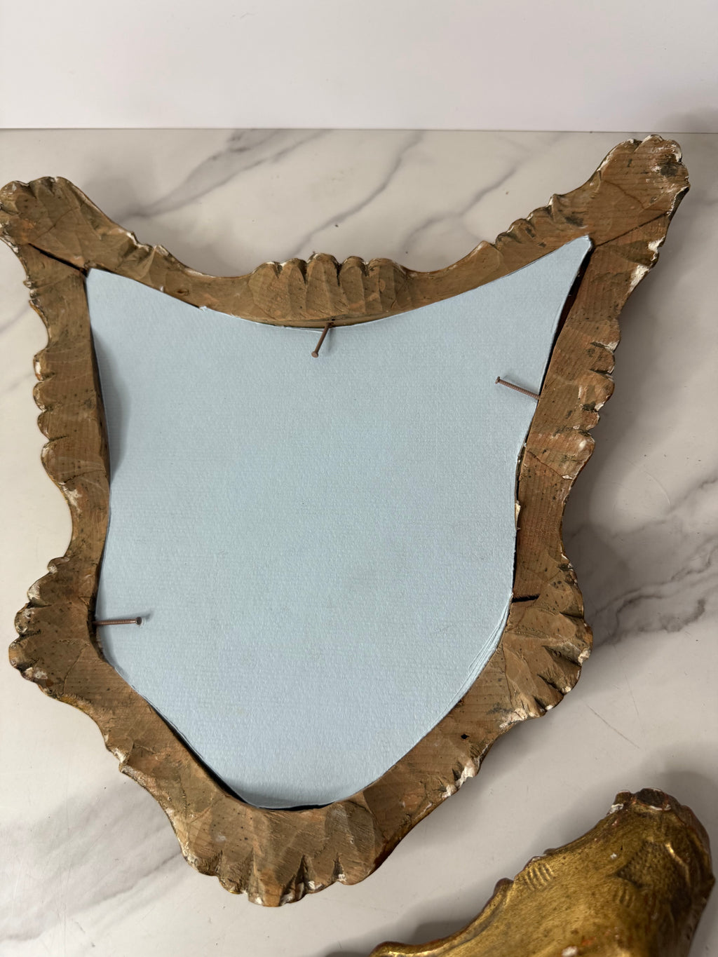 Pair of Antique Giltwood Mirrored Plateaus
