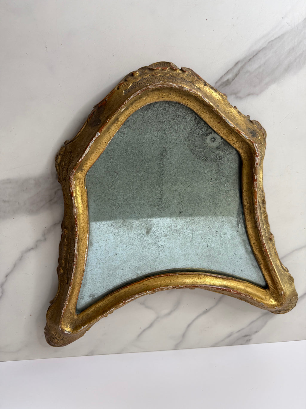 Pair of Antique Giltwood Mirrored Plateaus