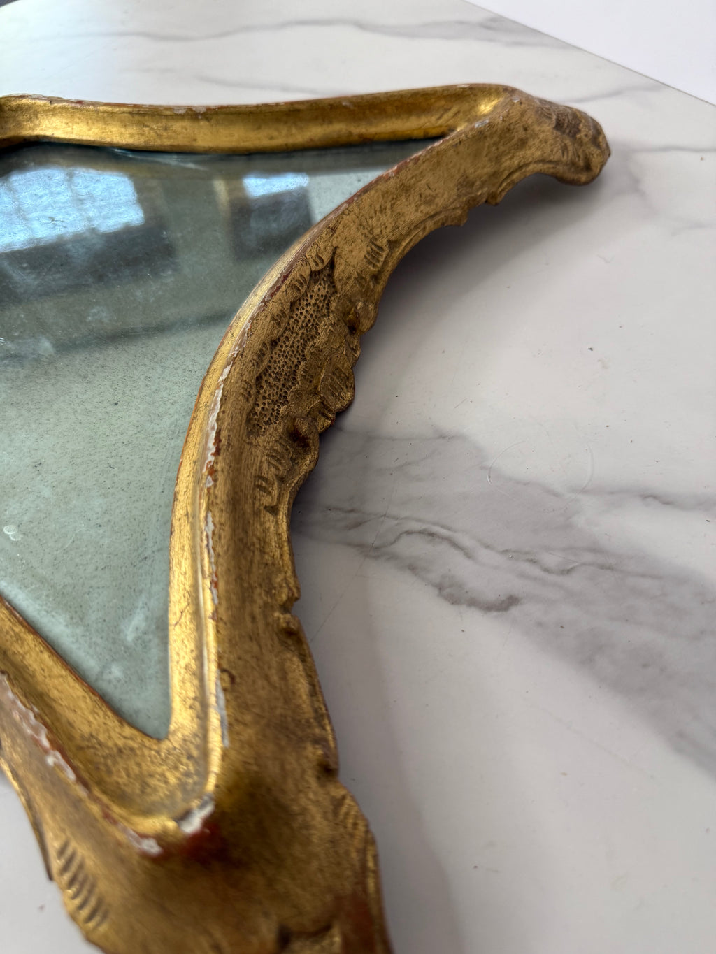 Pair of Antique Giltwood Mirrored Plateaus