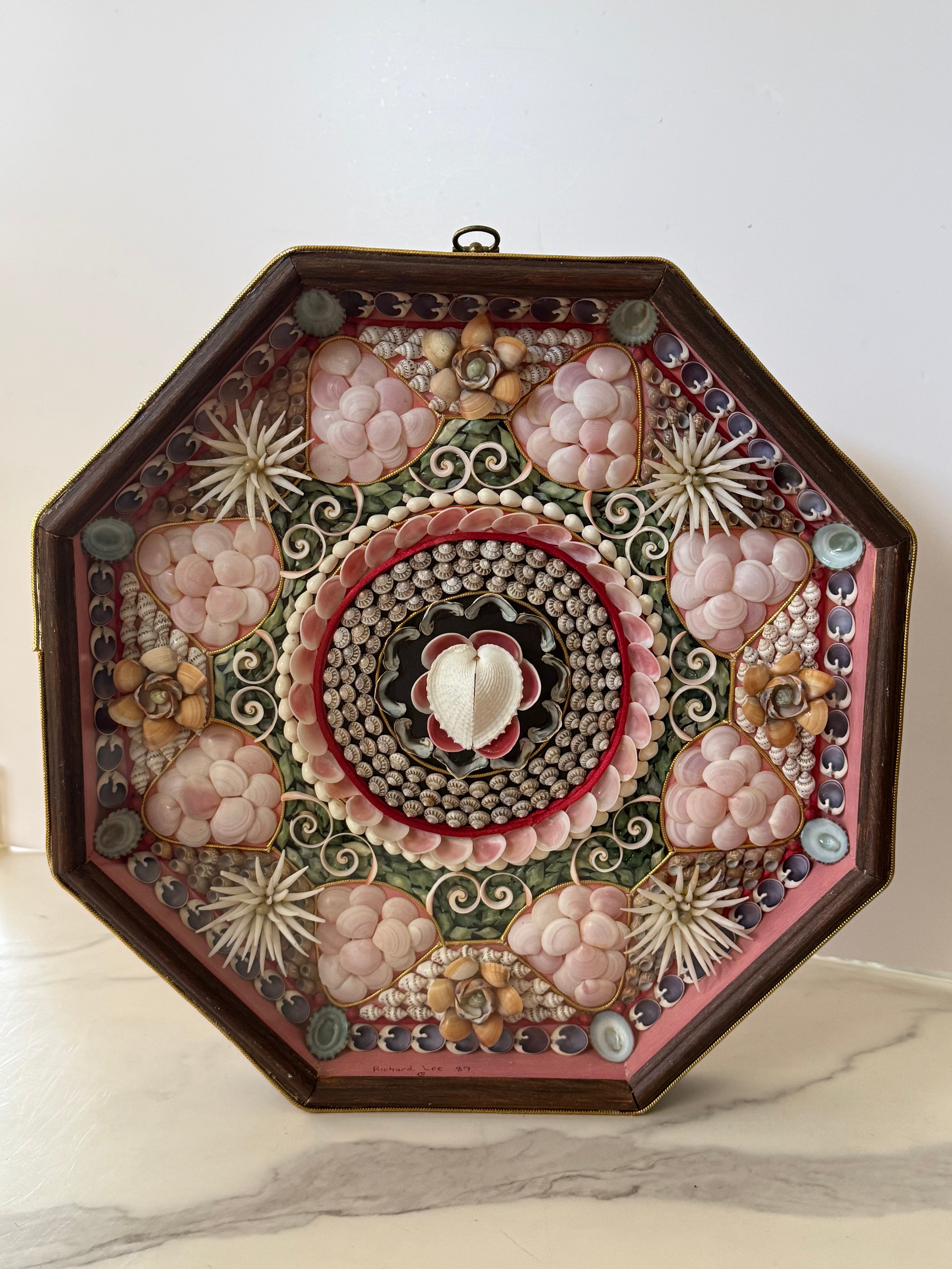 Vintage Richard Lee Signed Sailor's Valentine 1987