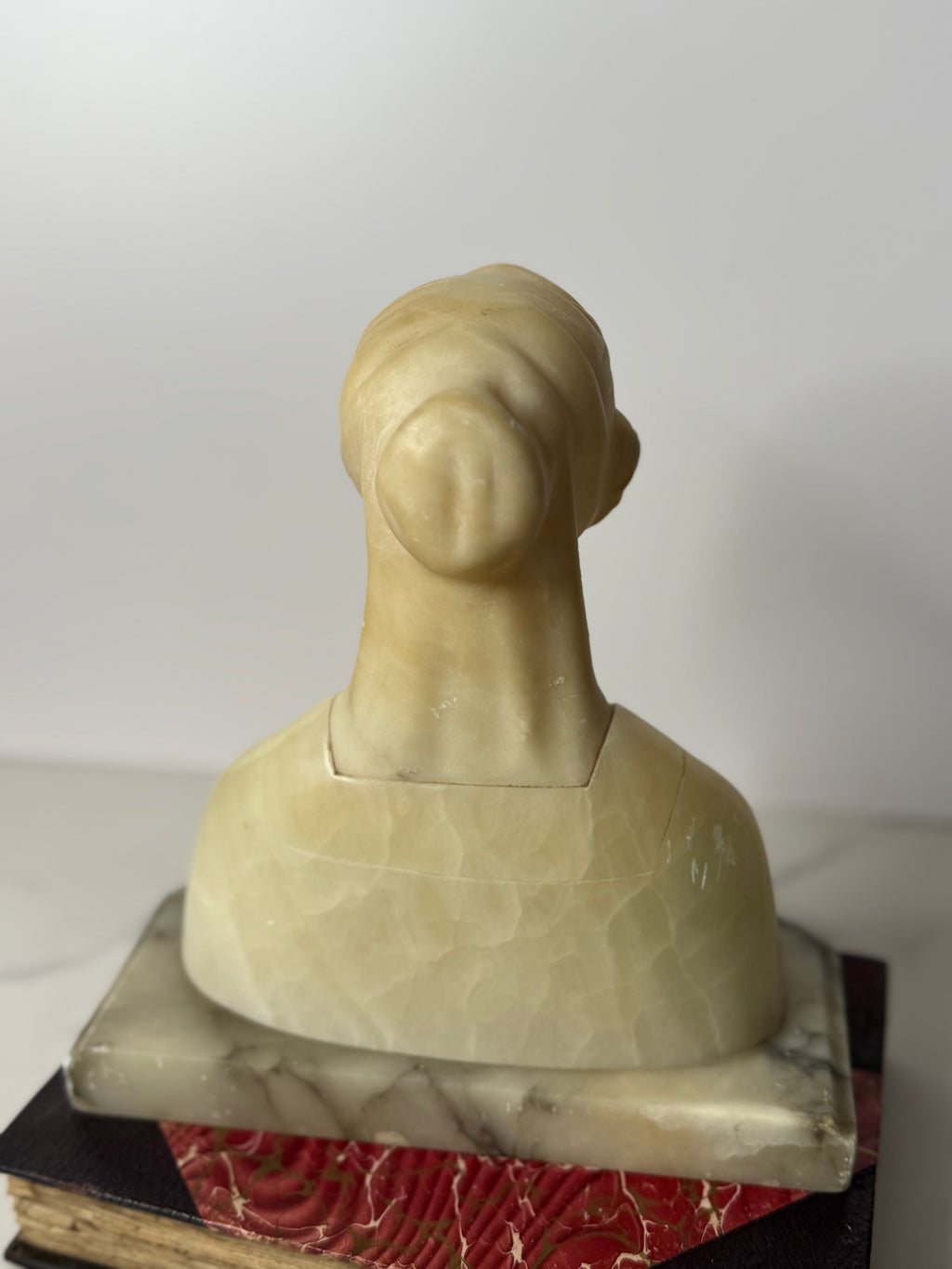 Antique Alabaster Bust of a Woman