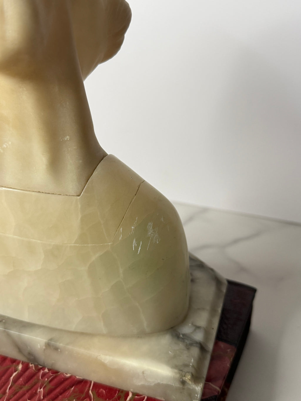 Antique Alabaster Bust of a Woman