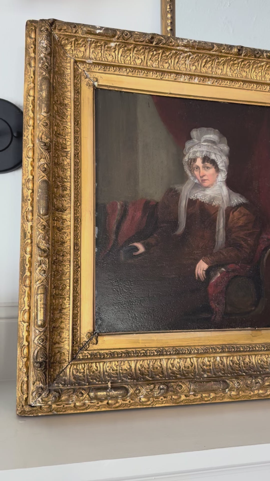 19th century Portrait of a Lady, Oil on Tin